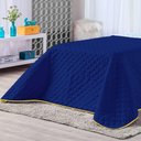 Ver imagem 3 de Cobre Leito Azul Marinho Cinza Solteiro 02 Peças Dupla Face