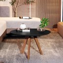 Ver imagem 1 de Mesa de Centro Dubai Compacta para Sala de Estar Elegante Preta