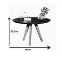 Ver imagem 3 de Mesa de Centro Dubai Compacta para Sala de Estar Elegante Preta