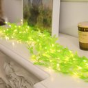Ver imagem 5 de Cortina de Pisca Leds Luz Amarelo com Fio Folhas Jardim 220v