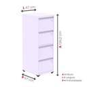 Ver imagem 4 de Gaveteiro Arquivo de Aço 4 Gavetas Of04rptcm