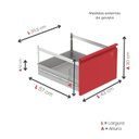 Ver imagem 6 de Gaveteiro Arquivo de Aço 4 Gavetas OF04RPTCM Vermelho