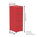 Ver imagem 4 de Gaveteiro Arquivo de Aço 4 Gavetas Of04rptcm