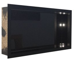 Nicho de Porcelanato Preto Nero para Banheiro 60x32cm - 8
