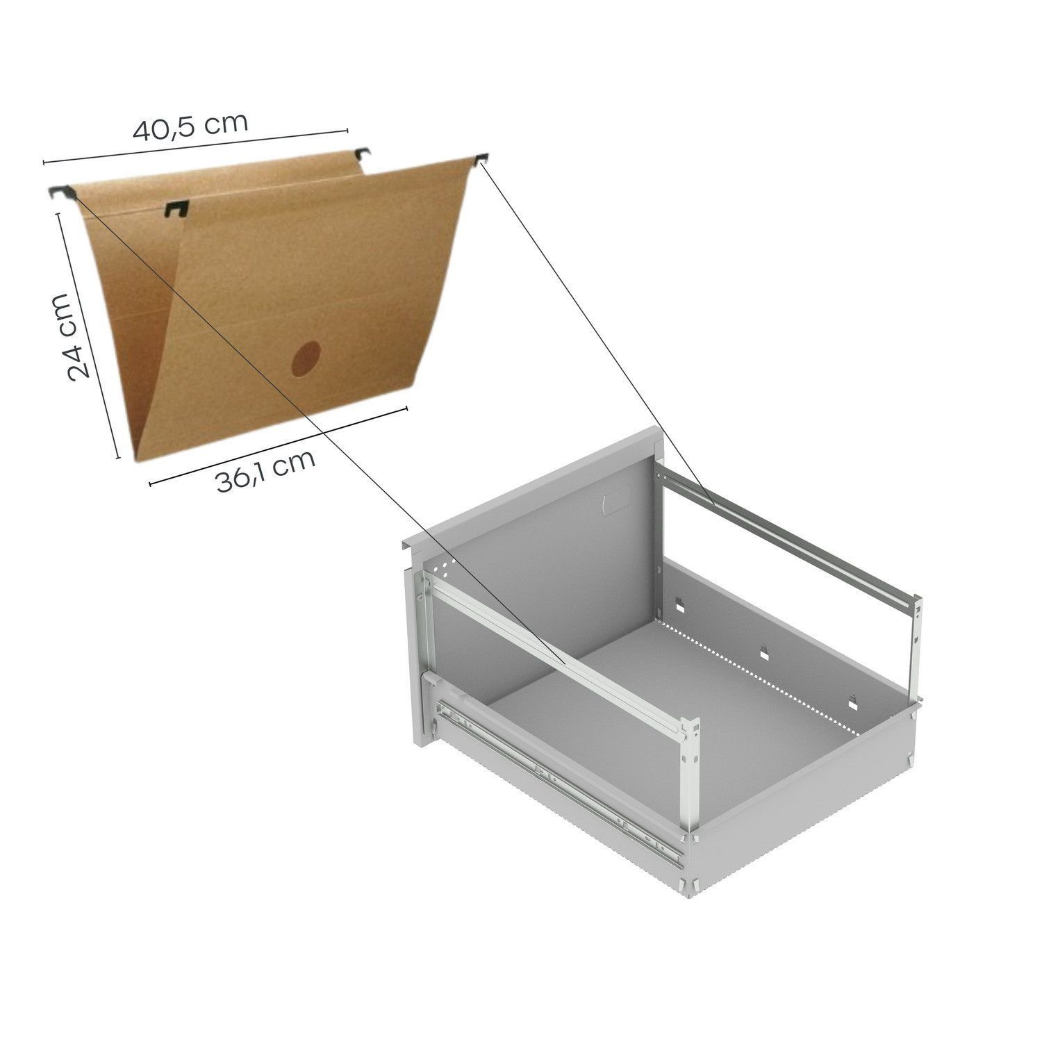 Gaveteiro Arquivo de Aço 4 Gavetas 136,2x47x67 Cm - 17