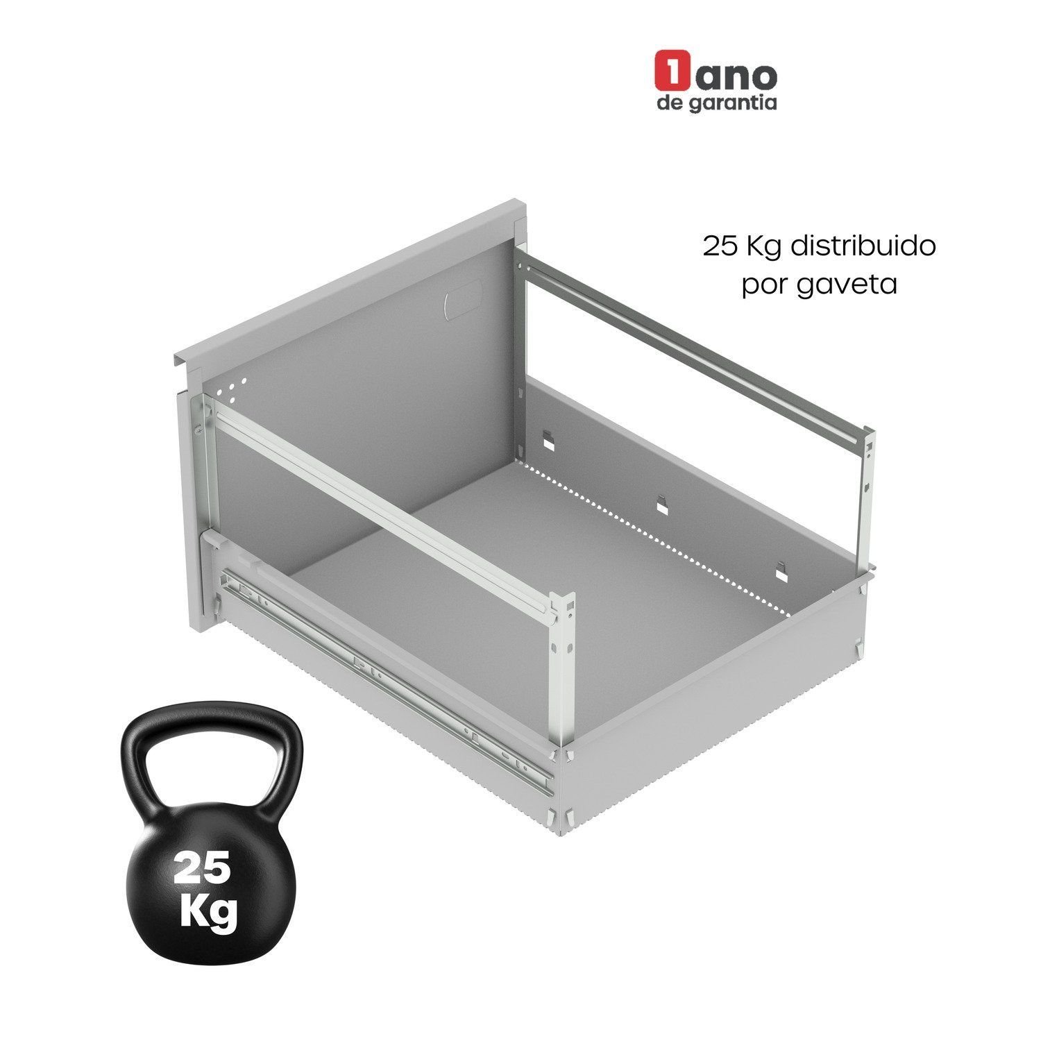 Gaveteiro Arquivo de Aço 4 Gavetas 136,2x47x67 Cm - 18