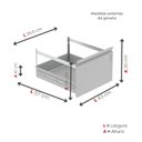 Ver imagem 6 de Gaveteiro Arquivo de Aço 4 Gavetas 136,2x47x67 Cm