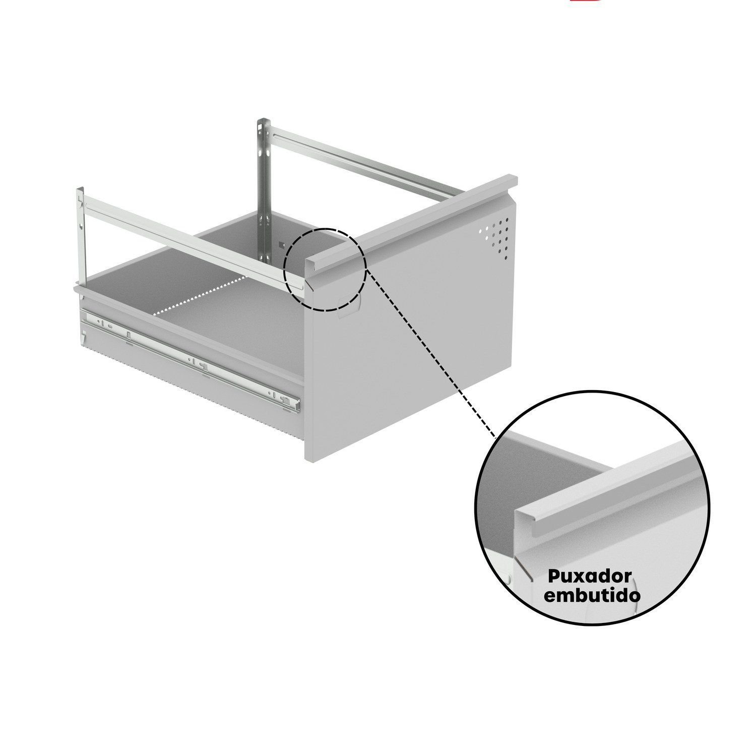 Gaveteiro Arquivo de Aço 4 Gavetas 136,2x47x67 Cm - 15