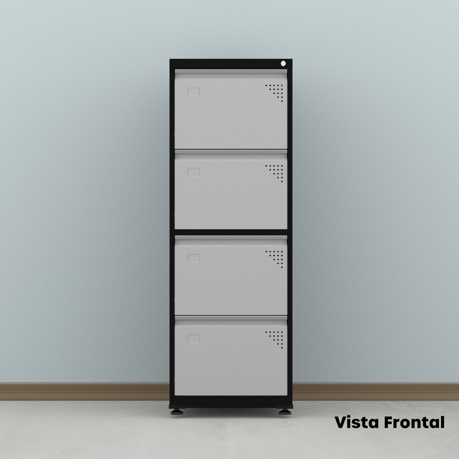 Gaveteiro Arquivo de Aço 4 Gavetas 136,2x47x67 Cm - 19