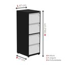 Ver imagem 4 de Gaveteiro Arquivo de Aço 4 Gavetas 136,2x47x67 cm Cinza/Preto