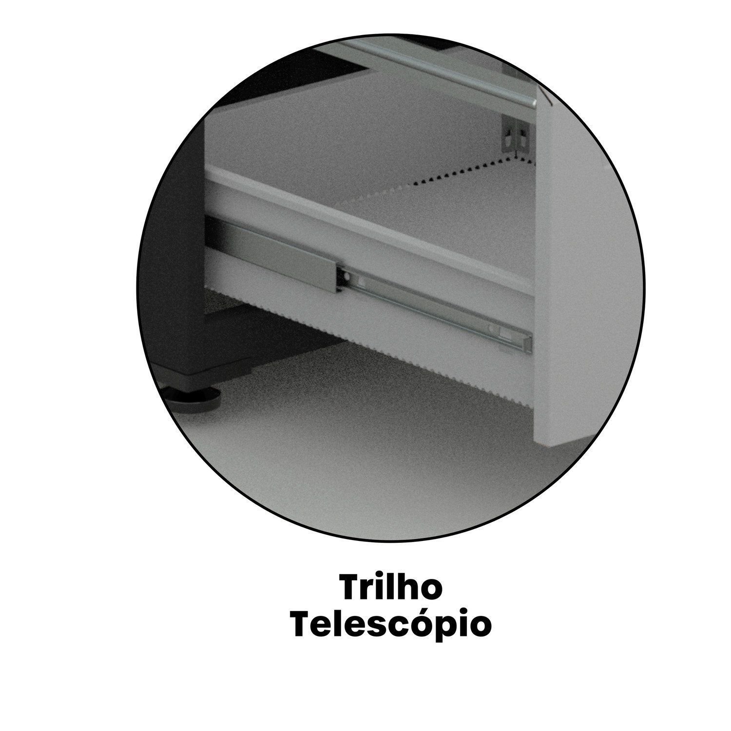 Gaveteiro Arquivo de Aço 4 Gavetas 136,2x47x67 Cm - 14