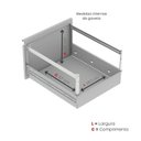 Ver imagem 7 de Gaveteiro Arquivo de Aço 4 Gavetas 136,2x47x67 cm Cinza/Preto