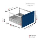 Ver imagem 6 de Gaveteiro Arquivo de Aço 4 Gavetas 136,2x47x67 Cm