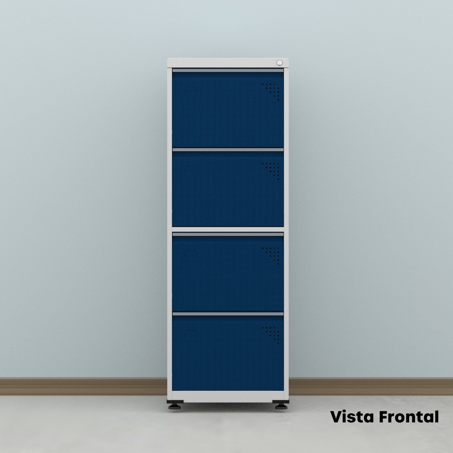 Gaveteiro Arquivo de Aço 4 Gavetas 136,2x47x67 Cm - 19