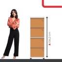 Ver imagem 5 de Gaveteiro Arquivo para Escritório em Aço 4 Gavetas