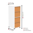 Ver imagem 4 de Gaveteiro Arquivo para Escritório em Aço 4 Gavetas