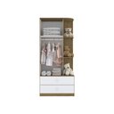 Ver imagem 4 de Guarda Roupa Infantil 02 Portas 02 Gavetas Amarelinha Henn Rústico Branco