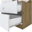 Ver imagem 2 de Guarda Roupa Infantil 02 Portas 02 Gavetas Amarelinha Henn Rústico Branco