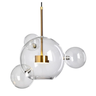 Lustre Pendente Moderno Dourado com Bolhas de Vidro Transparente Led Integrado - 1