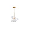 Lustre Pendente Moderno Dourado com Bolhas de Vidro Transparente Led Integrado - 3