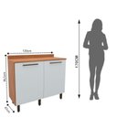 Ver imagem 2 de Balcão para Cozinha 2 Portas Evolution Plus Branco/Freijó/Off-White