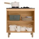 Ver imagem 3 de Balcão de Cozinha Fit 80 2 Portas Freijó/off White Cristal com Tampo Mdp para Cooktop - Nicioli