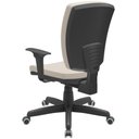 Ver mais imagens de Kit 04 Cadeiras de Escritório Diretor Office Base Giratória Preto Alta Flexi P03 Vinil Bege - Lyam L