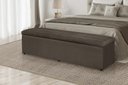 Ver imagem 2 de Calçadeira Baú 138 cm Suede Marrom Claro