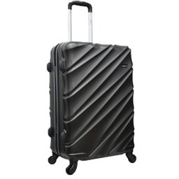 Mala 360 Rodinhas ABS Viagem 23Kg Tamanho M Cinza Jumbo Yin's - Cinza - 1