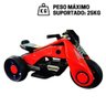Mini Moto Elétrica Luzes e Som Infantil 6v Vermelho BW223VM Importway - 9