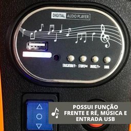 Mini Moto Elétrica Luzes e Som Infantil 6v Vermelho BW223VM Importway - 6