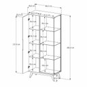 Ver imagem 3 de Cristaleira Tucumã com Puxador Usinado e Vidro 4cm Temperado