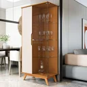 Ver imagem 1 de Cristaleira Tucumã com Puxador Usinado e Vidro 4cm Temperado