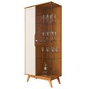 Ver imagem 2 de Cristaleira Puxador Usinado e Vidro Temperado 100% MDF 180CMX80CM Linha 2025 Marrom