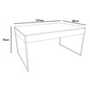 Ver imagem 3 de Mesa Industrial Filadélfia 137x90 Ferro Branco Tampo Branco