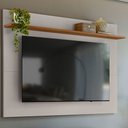 Ver imagem 1 de Painel para Tv até 70 Polegadas Garden 1 Prateleira Off White/freijó Trend - Pnr Móveis