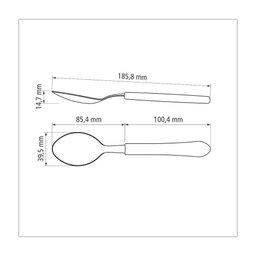 Kit 6 Colher de Mesa Inox Vermelho Tramontina Leme - 3