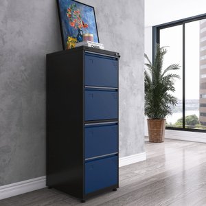 Gaveteiro Arquivo de Aço 4 Gavetas 136,2x47x67 Cm
