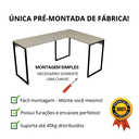 Ver imagem 3 de Mesa Escritório em L Escrivaninha Industrial de Canto 100% Mdf Cinza Premium e Aço