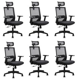 Kit 6 Cadeiras Presidente Nr17 Office Chicago - 1