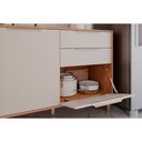 Ver imagem 5 de Gabinete P/ Pia Cozinha Balcão C/ Tampo Divina C/ 2 Portas e 2 Gavetas 120 Cm Cinamomo/off White -