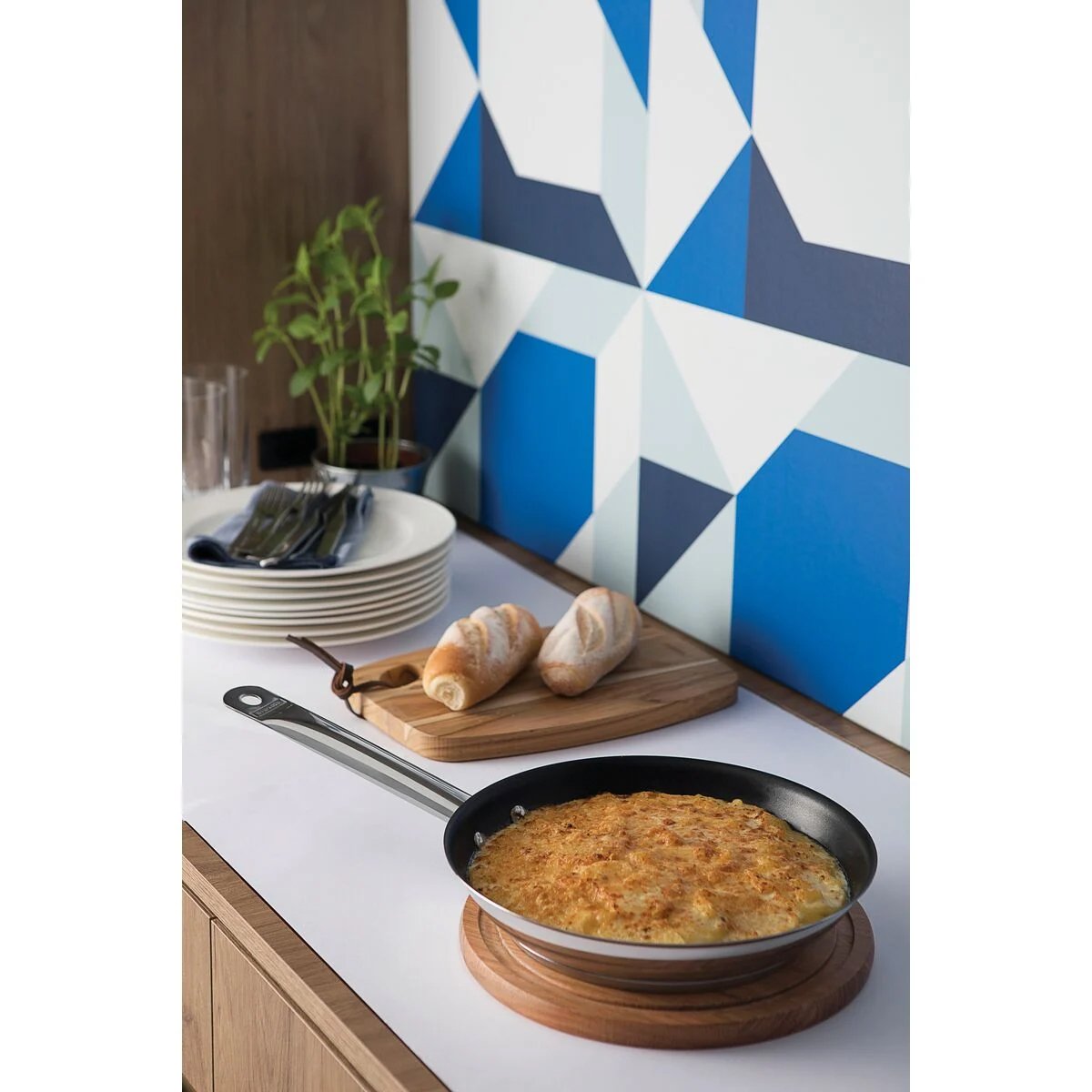 Frigideira Tramontina Professional Rasa em Aço Inox Antiaderente 20 Cm 1,1 L - 4