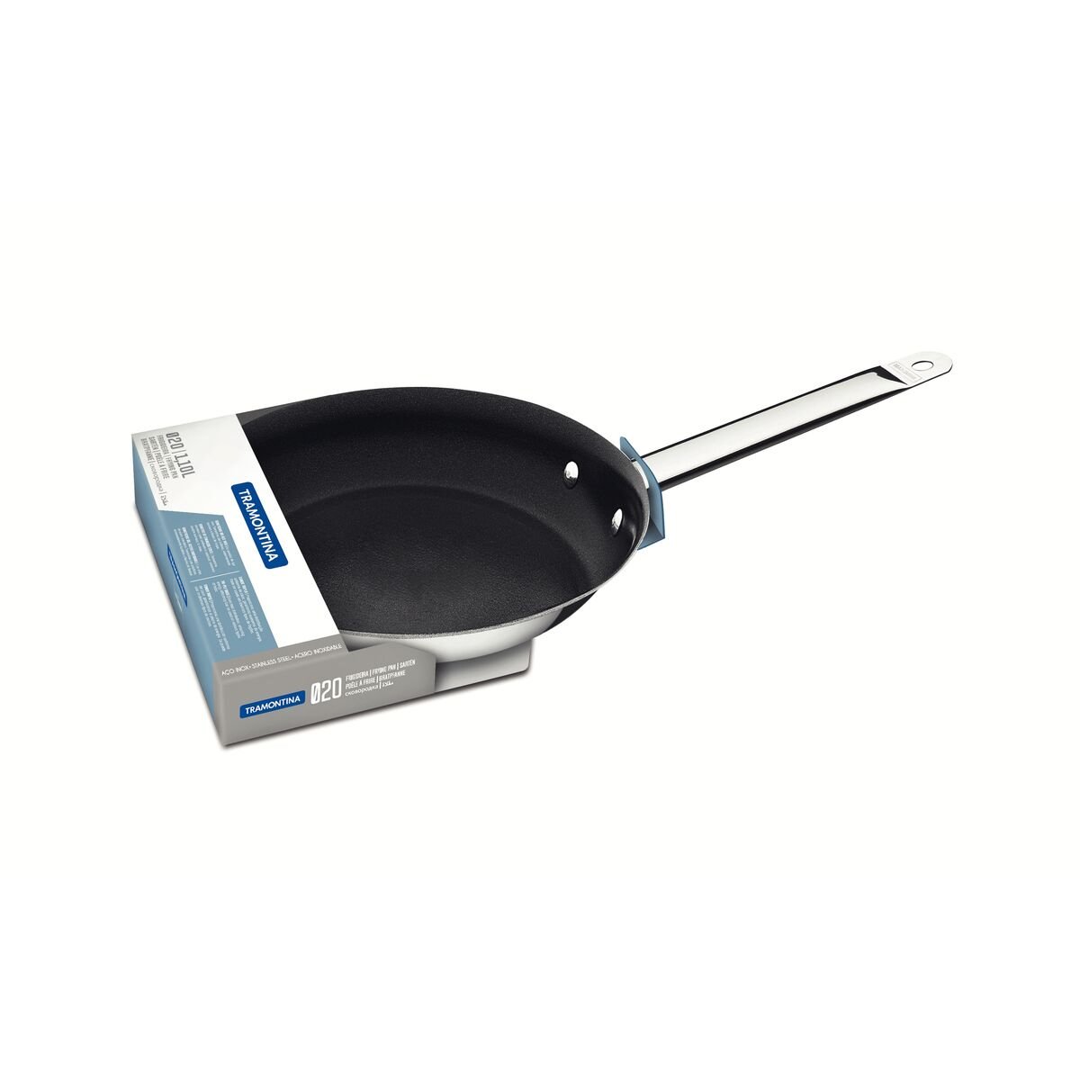 Frigideira Tramontina Professional Rasa em Aço Inox Antiaderente 20 Cm 1,1 L - 6