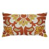 Capa de Almofada Suede Suprema em Tons Amarelo e Laranja Tecido Estampa:folhas;tamanho:60x30cm - 1