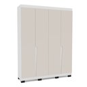 Ver imagem 2 de Guarda Roupas 4 Portas 4 Gavetas Porto Bege/Branco/Creme