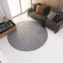 Ver imagem 5 de Tapete Redondo Sala 2,00x2,00 Italia Macio Design Elegante Cinza