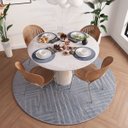 Ver imagem 4 de Tapete Redondo Sala 2,00x2,00 Italia Macio Design Elegante Cinza