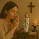 Ver imagem 2 de Imagem Nossa Senhora de Lourdes Resina 20 Cm