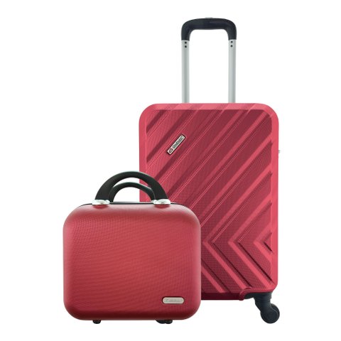 Kit Mala de Bordo Mais Frasqueira Rígida - Gladiador Essential D2 Cor:cereja