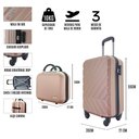 Ver imagem 2 de Kit Mala de Bordo Mais Frasqueira Rígida - Gladiador Essential D2 Cor:cereja